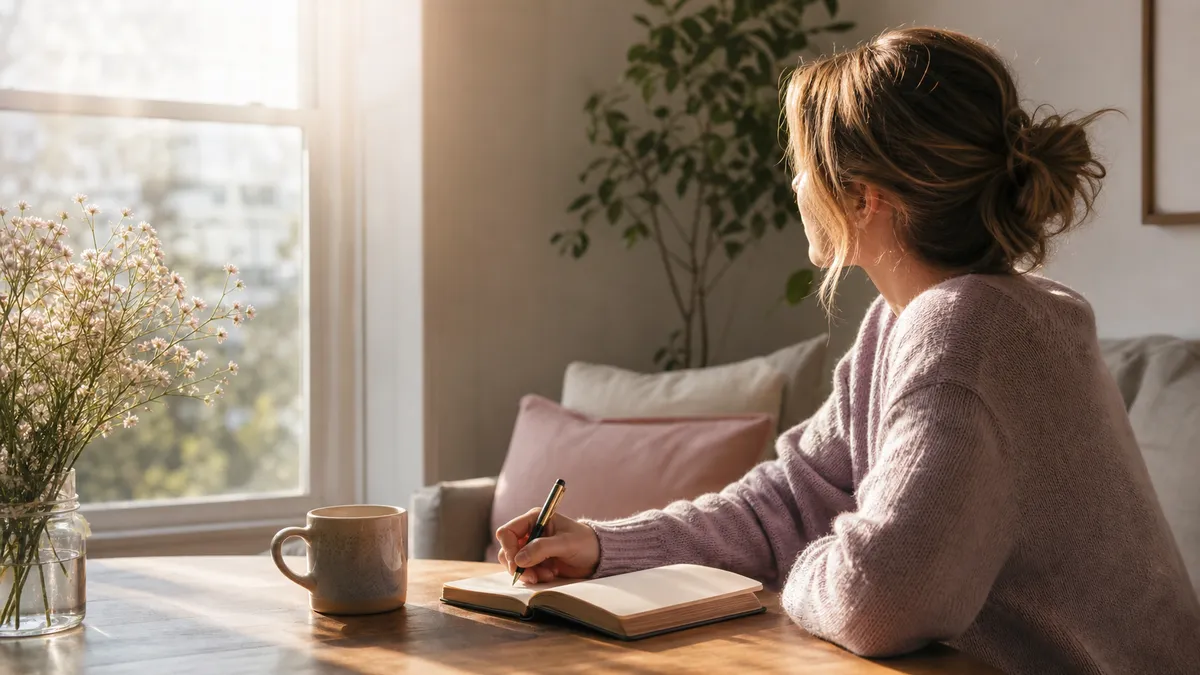 A quiet, hopeful moment of self-care